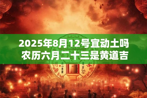 2025年8月12号宜动土吗 农历六月二十三是黄道吉日吗