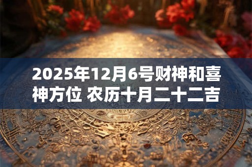 2025年12月6号财神和喜神方位 农历十月二十二吉时介绍