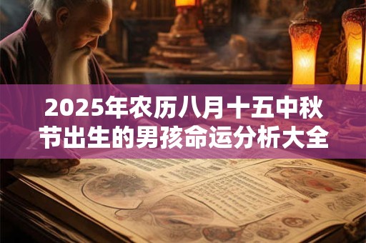 2025年农历八月十五中秋节出生的男孩命运分析大全 2025年农历八月十五中秋节出生的男孩命运分析大全