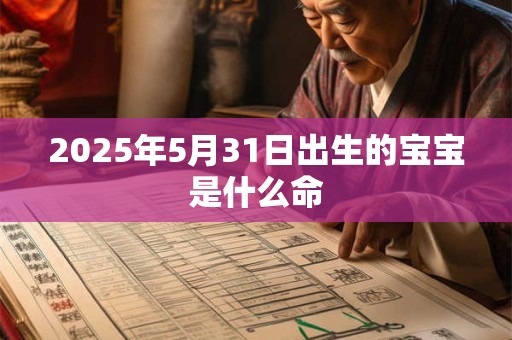 2025年5月31日出生的宝宝是什么命