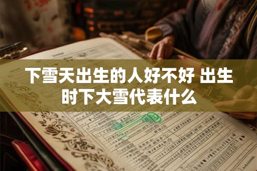 下雪天出生的人好不好 出生时下大雪代表什么