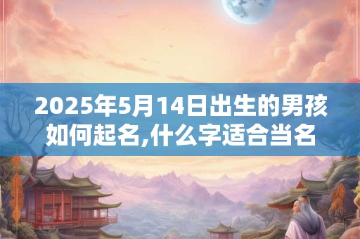 2025年5月14日出生的男孩如何起名,什么字适合当名字