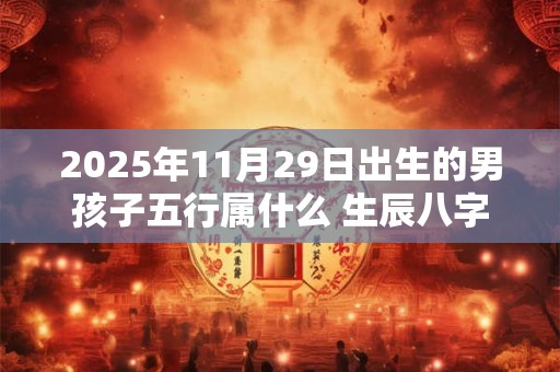 2025年11月29日出生的男孩子五行属什么 生辰八字取名 2025年11月29日出生的男孩子五行属什么 生辰八字取名