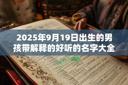 2025年9月19日出生的男孩带解释的好听的名字大全 2025年9月19日出生的男孩带解释的好听的名字大全