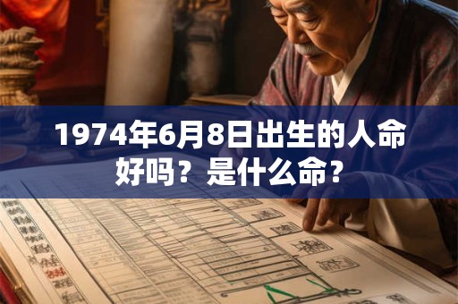 1974年6月8日出生的人命好吗？是什么命？