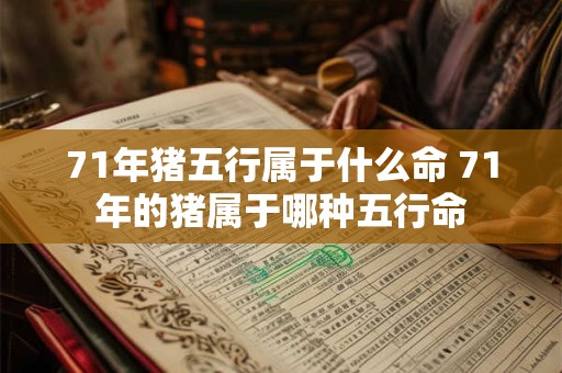 71年猪五行属于什么命 71年的猪属于哪种五行命