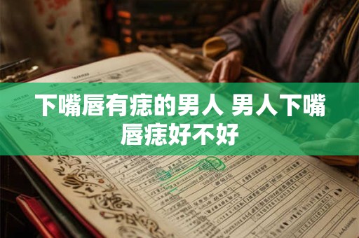 下嘴唇有痣的男人 男人下嘴唇痣好不好