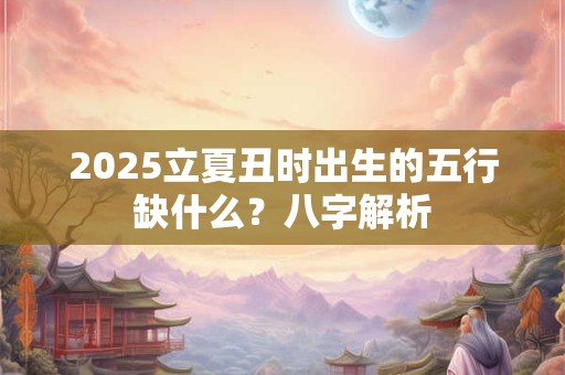 2025立夏丑时出生的五行缺什么？八字解析