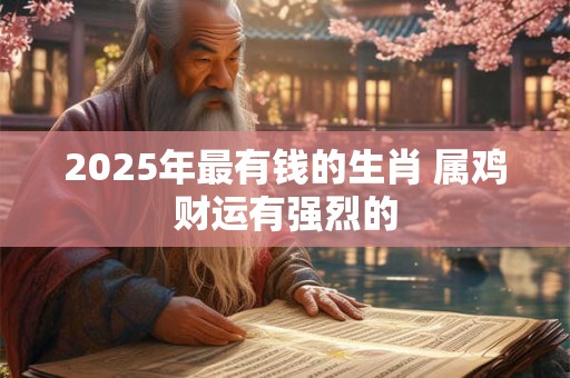 2025年最有钱的生肖 属鸡财运有强烈的