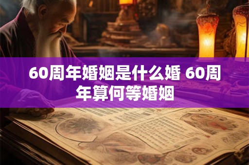 60周年婚姻是什么婚 60周年算何等婚姻
