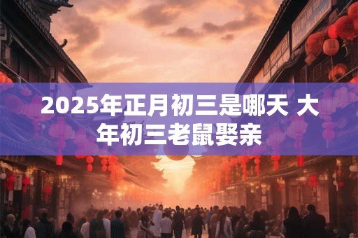 2025年正月初三是哪天 大年初三老鼠娶亲
