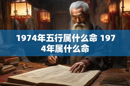 1974年五行属什么命 1974年属什么命