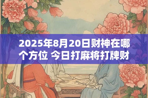 2026年8月20日财神在哪个方位 今日打麻将打牌财运方位
