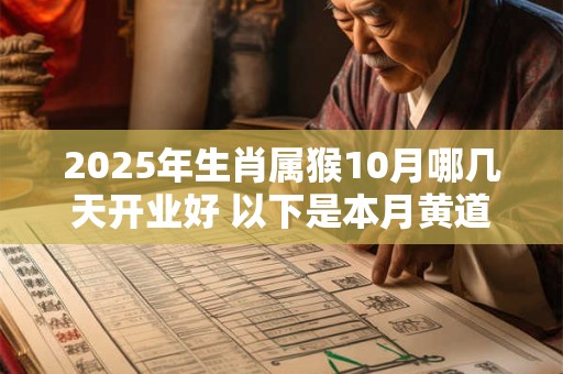 2025年生肖属猴10月哪几天开业好 以下是本月黄道吉日
