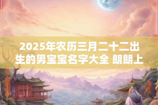 2025年农历三月二十二出生的男宝宝名字大全 朗朗上口