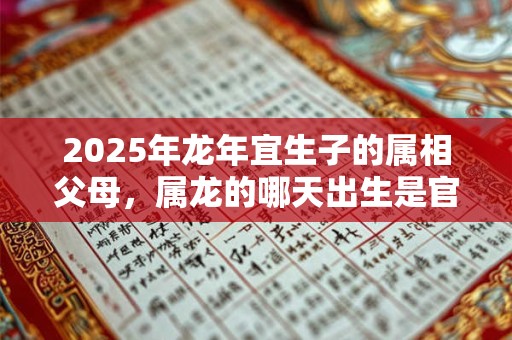 2025年龙年宜生子的属相父母，属龙的哪天出生是官命？