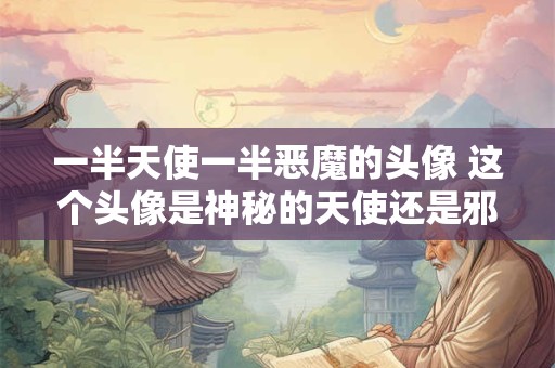 一半天使一半恶魔的头像 这个头像是神秘的天使还是邪恶的恶魔