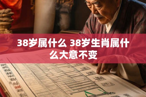 38岁属什么 38岁生肖属什么大意不变