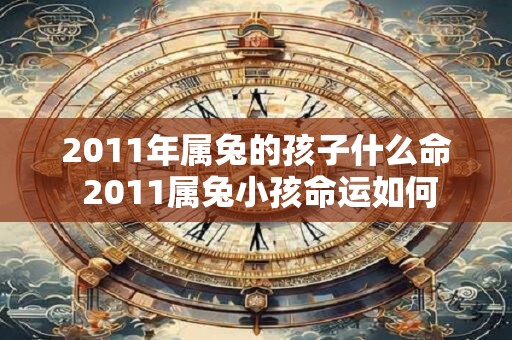 2011年属兔的孩子什么命 2011属兔小孩命运如何