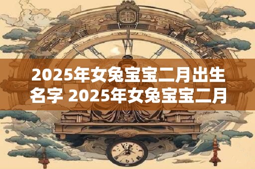 2026年女兔宝宝二月出生名字 2026年女兔宝宝二月出生取什么名字