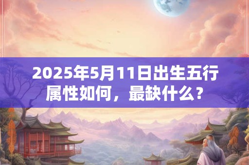 2025年5月11日出生五行属性如何，最缺什么？