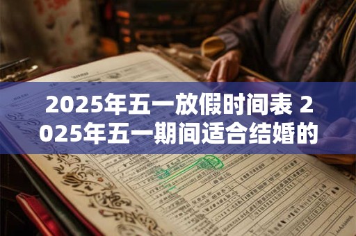 2025年五一放假时间表 2025年五一期间适合结婚的日子