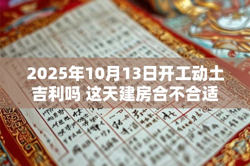 2025年10月13日开工动土吉利吗 这天建房合不合适
