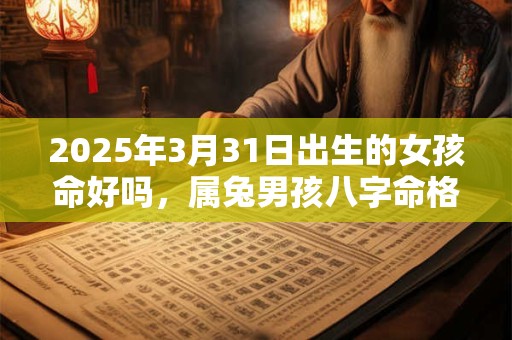 2025年3月31日出生的女孩命好吗，属兔男孩八字命格