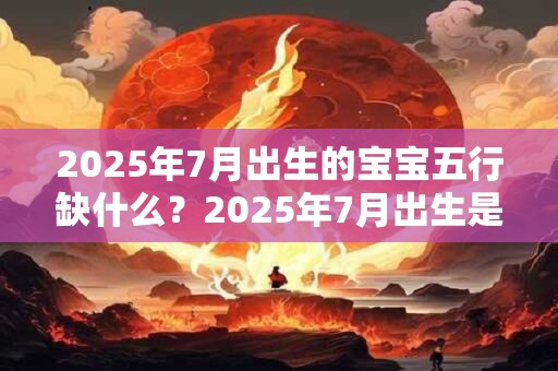 2025年7月出生的宝宝五行缺什么?2025年7月出生是什么命格 2025年7月出生的宝宝五行缺什么?2025年7月出生是什么命格