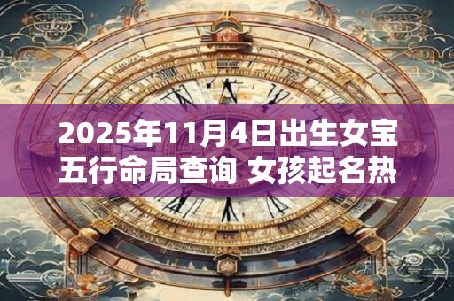 2026年11月4日出生女宝五行命局查询 女孩起名热门新款