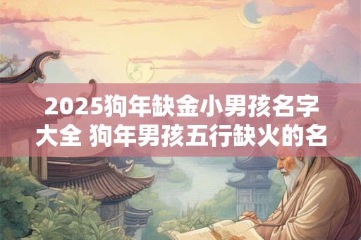 2025狗年缺金小男孩名字大全 狗年男孩五行缺火的名字大全