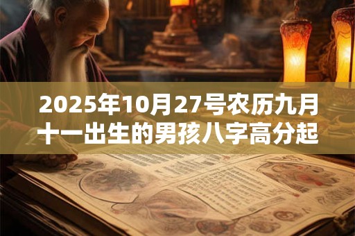 2025年10月27号农历九月十一出生的男孩八字高分起名字