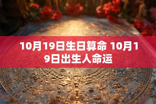 10月19日生日算命 10月19日出生人命运