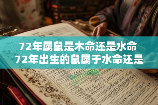 72年属鼠是木命还是水命 72年出生的鼠属于水命还是木命