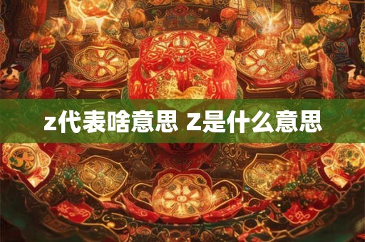 z代表啥意思 Z是什么意思