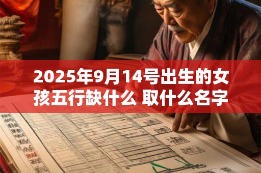 2025年9月14号出生的女孩五行缺什么 取什么名字好