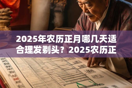 2026年农历正月哪几天适合理发剃头？2026农历正月理发吉日