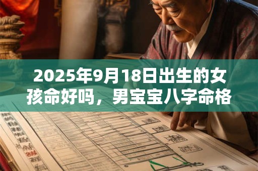 2025年9月18日出生的女孩命好吗，男宝宝八字命格