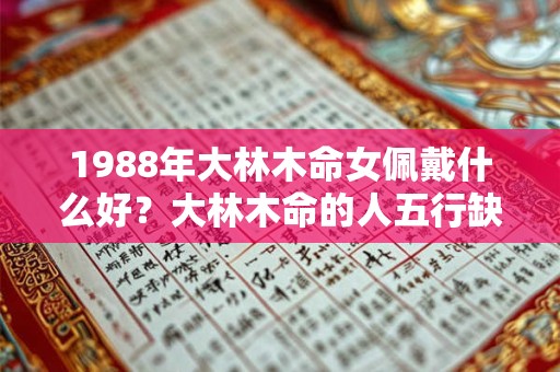 1988年大林木命女佩戴什么好?大林木命的人五行缺什么? 1988年大林木命女佩戴什么好?大林木命的人五行缺什么?