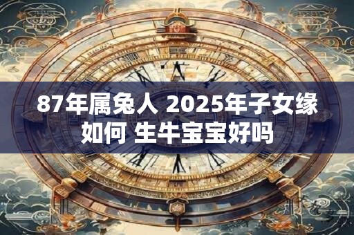 87年属兔人 2025年子女缘如何 生牛宝宝好吗