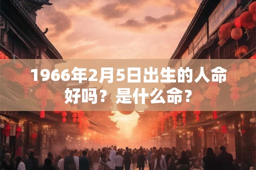 1966年2月5日出生的人命好吗？是什么命？
