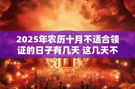 2025年农历十月不适合领证的日子有几天 这几天不适合