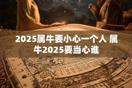 2025属牛要小心一个人 属牛2025要当心谁