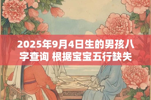 2025年9月4日生的男孩八字查询 根据宝宝五行缺失起名字