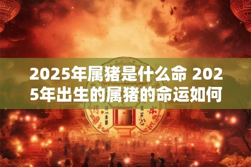 2025年属猪是什么命 2025年出生的属猪的命运如何