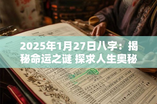 2025年1月27日八字：揭秘命运之谜 探求人生奥秘