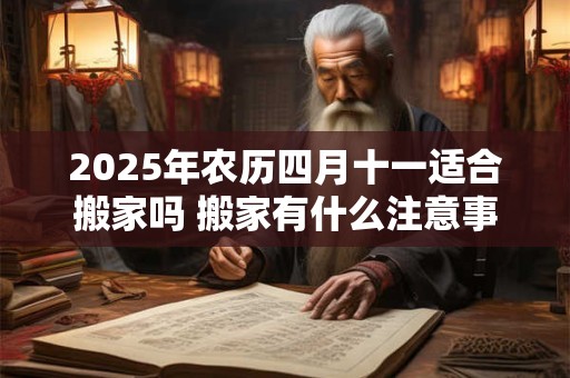 2025年农历四月十一适合搬家吗 搬家有什么注意事项