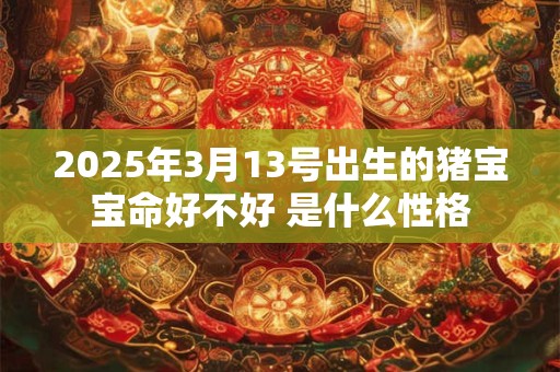 2025年3月13号出生的猪宝宝命好不好 是什么性格 2025年3月13号出生的猪宝宝命好不好 是什么性格