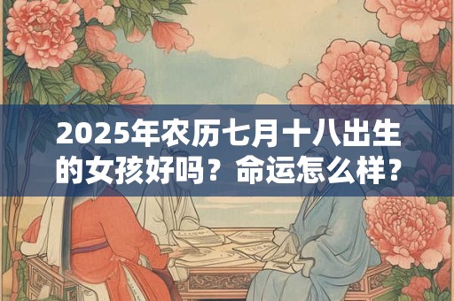 2026年农历七月十八出生的女孩好吗？命运怎么样？