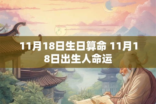 11月18日生日算命 11月18日出生人命运